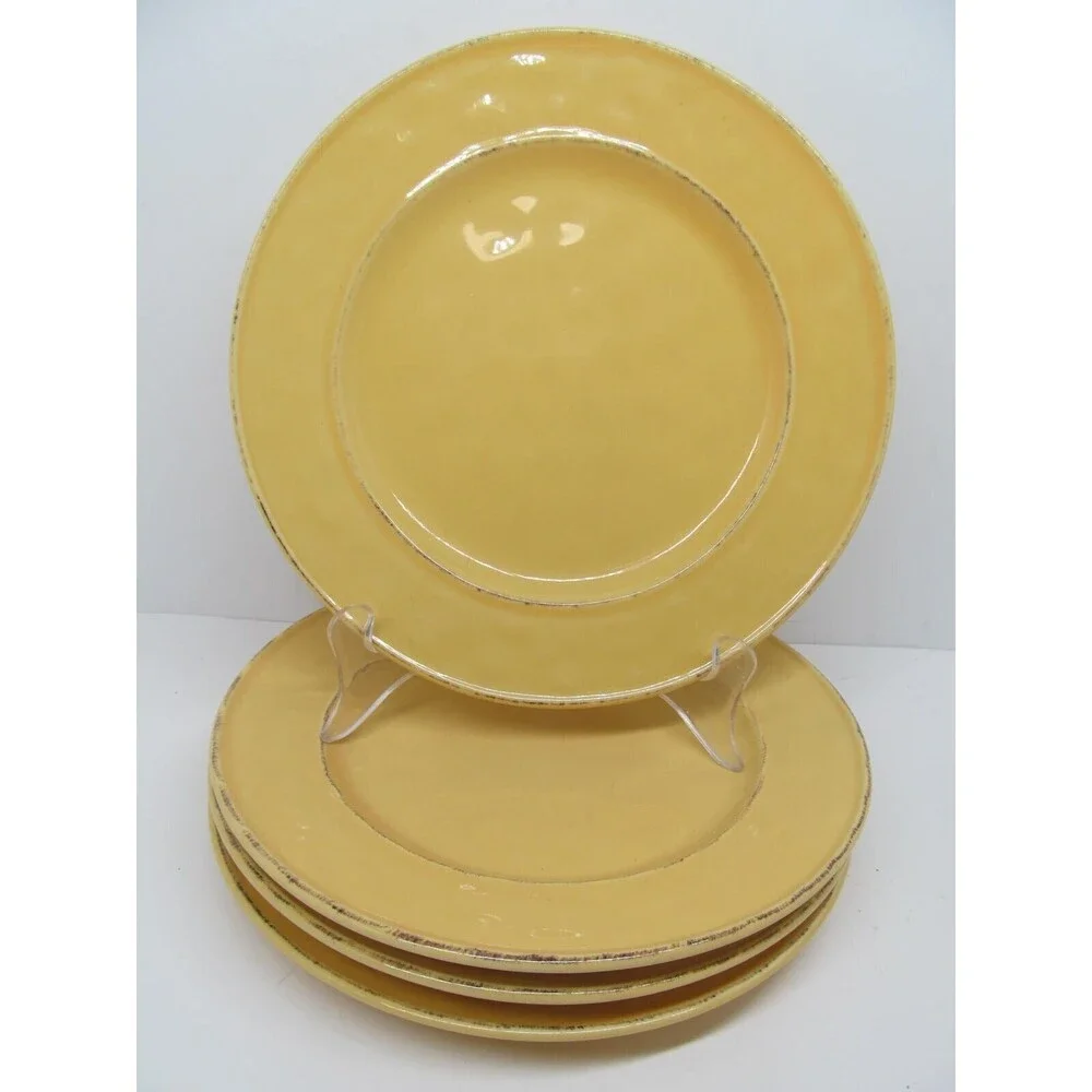 Pier 1 Mango Yellow Set Of 4 Rustic 8 3/4
